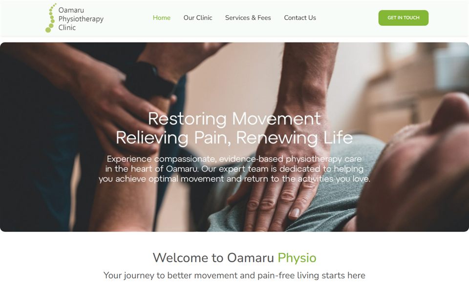 Oamaru Physio website